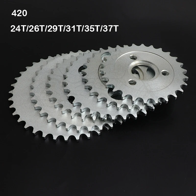 

24T/26T/29T/31T/35T/37T teeth Z50 Rear Gear Sprocket for Pitbike RM Monkey Bike 50CC 420 Motorcycle Accessories Modified Parts