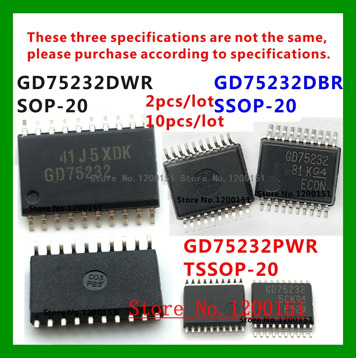 GD75232 GD75232DW SOP 20 GD75232DBR SSOP 20 GD75232PWR TSSOP 20 ...