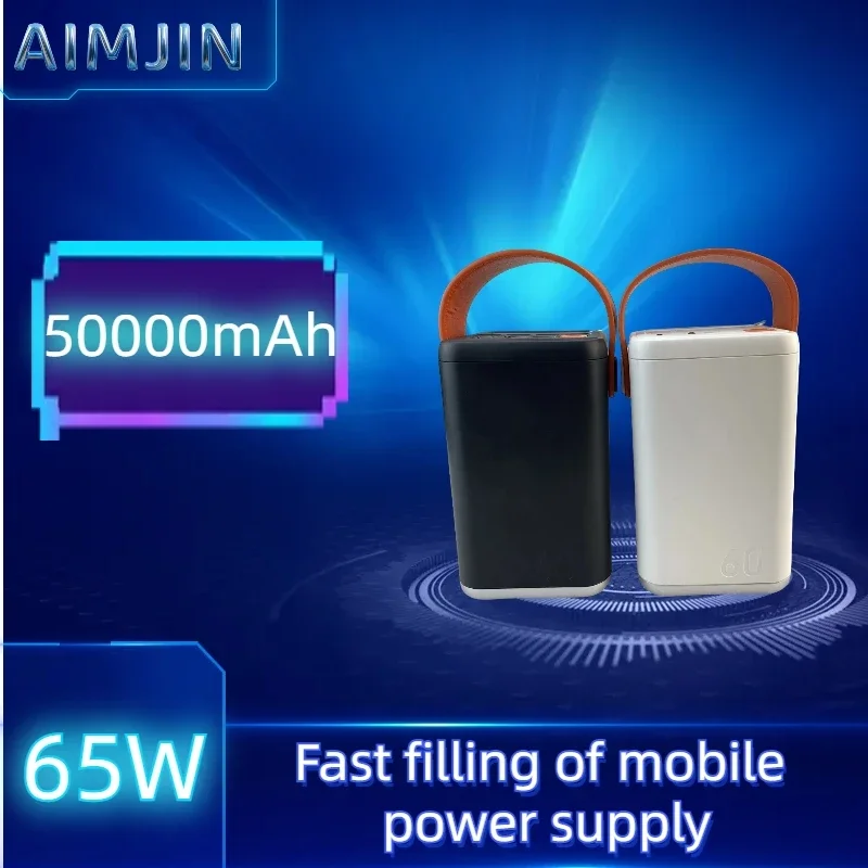

50000mAh Outdoor Power Bank Portable PowerBank External Battery Pack PD 65W Fast Charger For Xiaomi iPhone mobile power station