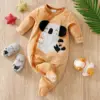 2pcs Newbaby foot jumpsuit Embroidered koala 0-12 months winter comfortable long sleeves，Baby Boy's girls Clothing, As Gift 2