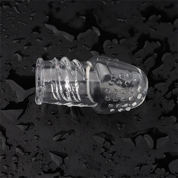 1/2pcs Insulated Male Glans Sleeve Penis Cock Ring Delay Ejaculation Foreskin Chastity Cage Penis Enlargement Sex Toys for Men 3