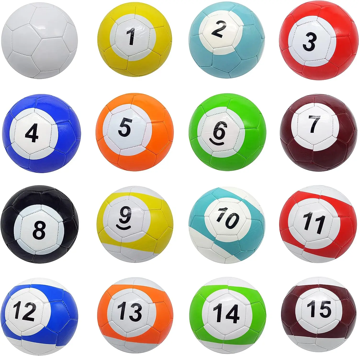 2# 3# 4# 5#16 Pcs Gaint Snookball Snook Ball Snooker Street Soccer Ball Game Huge Billiards Pool Football Sport Toy Poolball 3