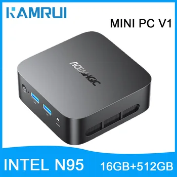 KAMRUI V1 Mini PC Intel Aldel Lake N95 16GB DDR4 512GB SSD Portable Desktop Mini Computer 4k WiFi5 BT4.2 For Office Home Study