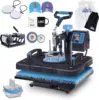 Upgraded 5 in 1 Heat Press Machine 12 x 15 Inch Heat Transfer Machine 360-Degree Swing Away Multifunction Digital Sublimation 1