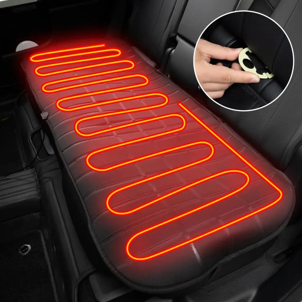 380724-1a2948.jpg S6318a51cffb644289d8c2ad23d5e7b00J Car 2nd Row Heated Rear Seat Cover Cushion Warmer Pad 12V 24V Universal Winter Warming Heater Protector Accessories Mallzona