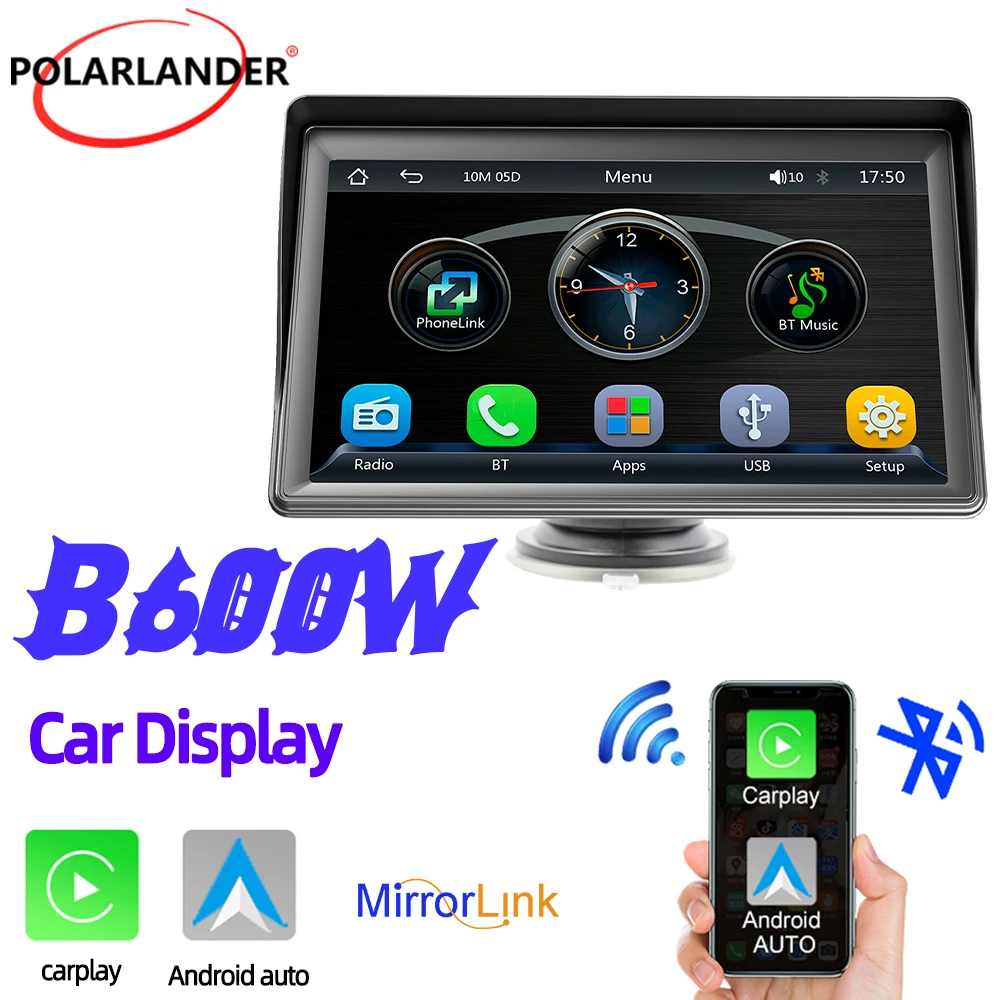 

7" Car Stereo Touch Screen Bluetooth Wireless Monitor USB/TF/FM Carplay/Android Auto Mirror Link Car Multimedia Player Universal