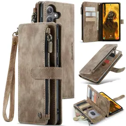 Elegant Vintage Leather Phone Case with Credit Card Slots and Flip Cover - Galaxy S23 (Brown)