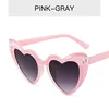 Trendy Cosplay Party Glasses Eyewear Heart-Shaped Sunglasses UV400 Protection Heart Sunglasses for Women Clout Goggle 5