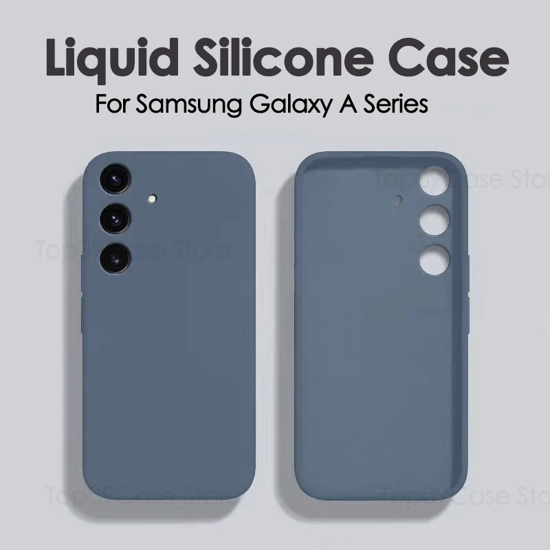 New-Color-Liquid-Silicone-Phone-Case-For-Samsung-Galaxy-A55-5G-Screen ...