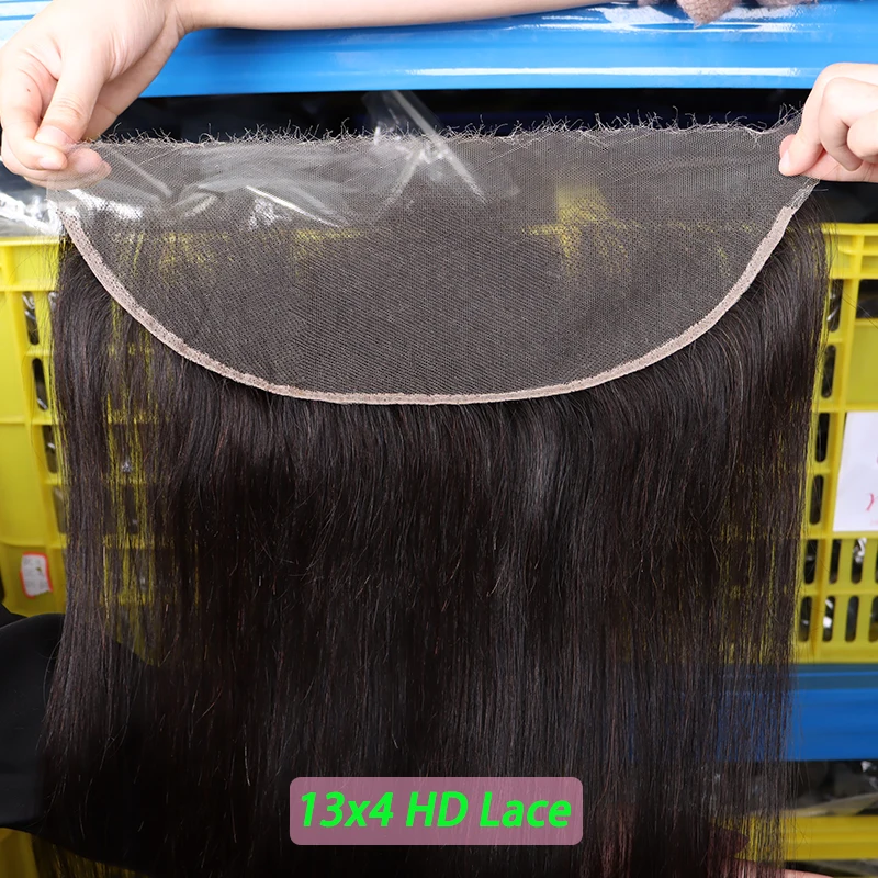 4x6 HD Closure Raw Straight Hair 13x4 Invisible Lace Front human Hair With 4x4 5x5 HD Closure Melt Skins Swiss Lace