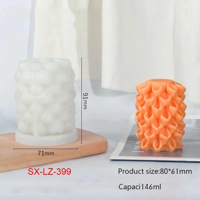 Morning Glory Flower Design Candle Molds Swirl Sculpture Pillar Candle  Silicone Mold Unique Shaped Twirl Minimalist Decor