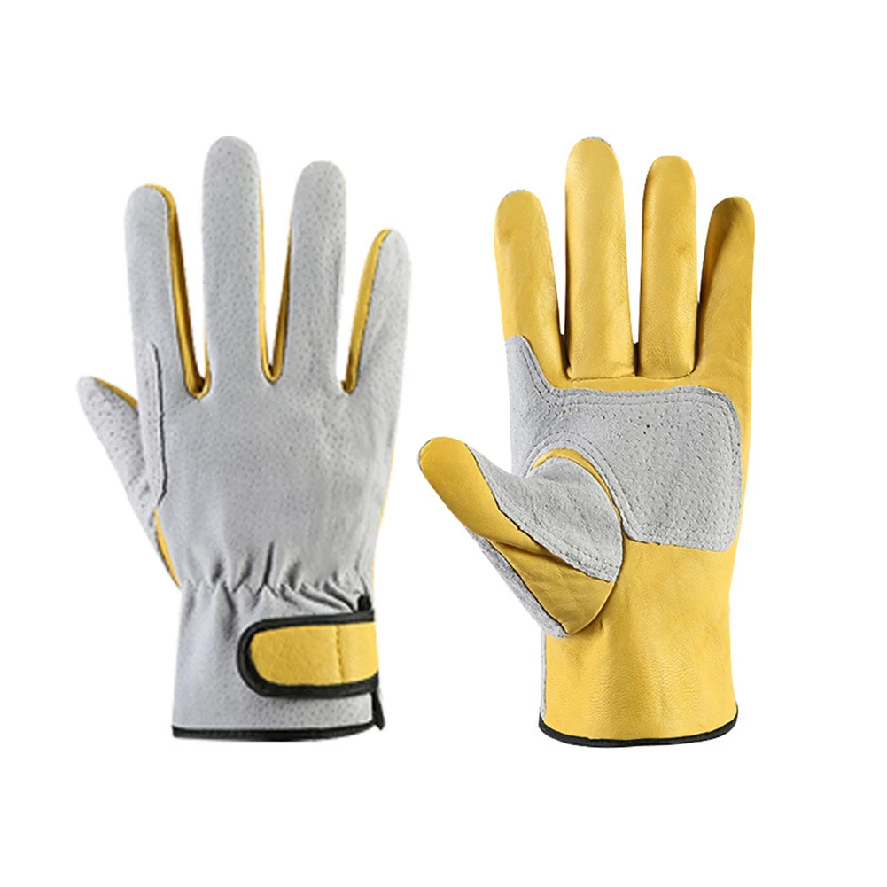 Men's Soft Cowhide Work Gloves for Versatile Protection and Comfort