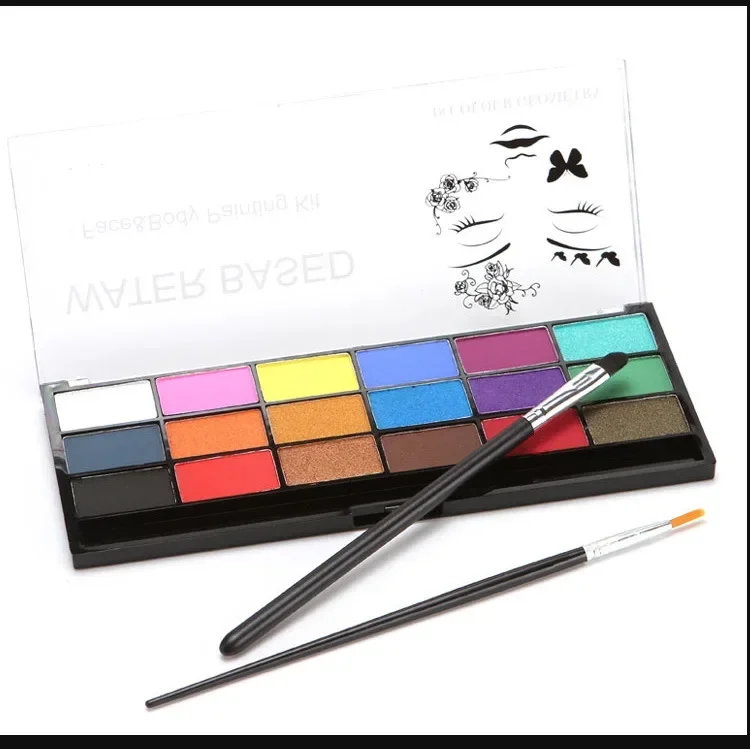 18 Colors Halloween Cosmetics Body Paint Pigment Face Paint Makeup Children Face Paint Drama Water-Based Make Up Festival 6