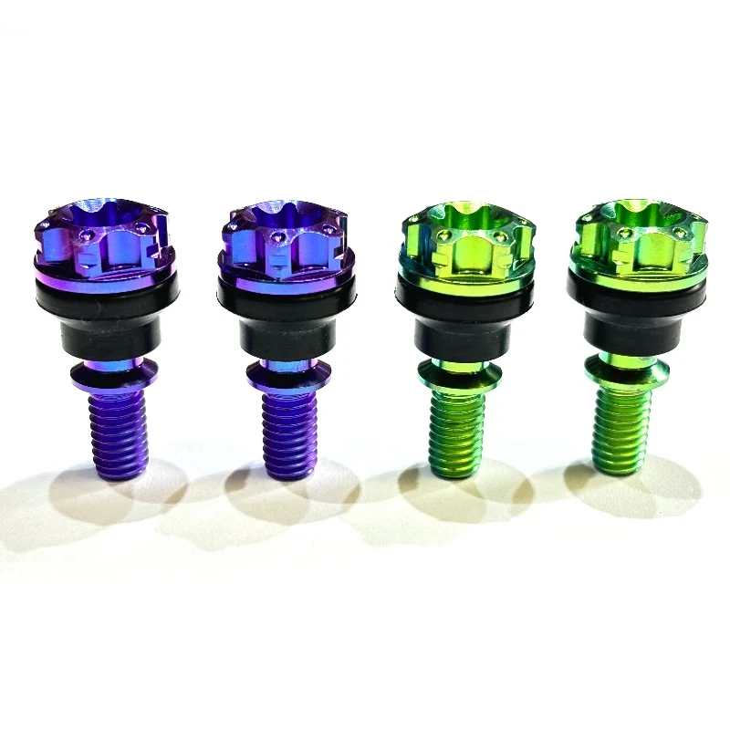 4PC Titanium Alloy CVT Bolts Screw Fastener with Rubber Sleeve for