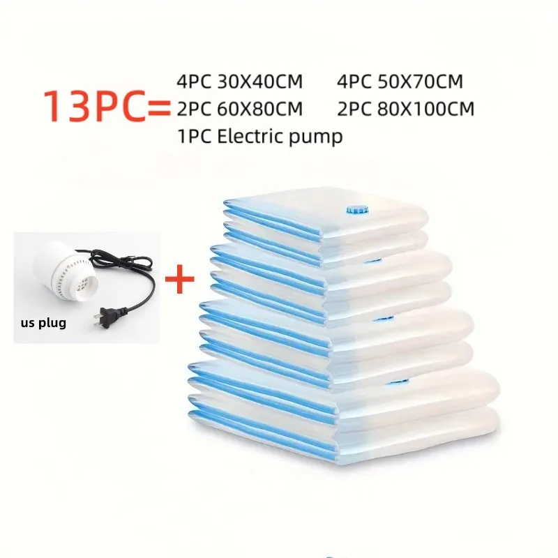 Space-Saving Vacuum Storage Bags with Compression Seal