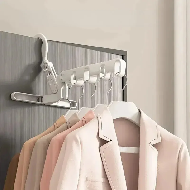 5-Hole Portable Clothes Hanger Foldable Travel Drying Rack For Hotel Camping Backpacking