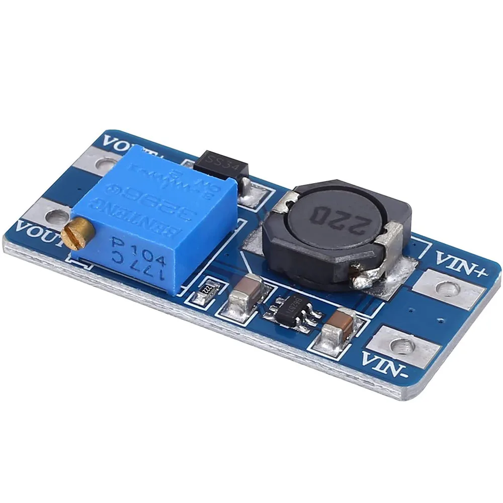 MT3608 DC-DC Step Up Boost Converter Module 2A Adjustable Voltage Regulator Board 2V-24V to 5V-28V for Arduino 10PCS/Lot Dc Dc Converter Module