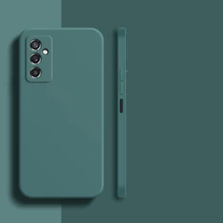 Shockproof Liquid Silicone Phone Case - Enhanced Protection Cover for Samsung M32 5G (Black Green)