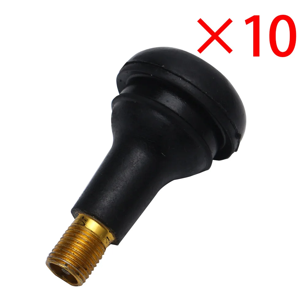 Car Vacuum Tire Snap-in Black Rubber TR415 46.5mm Car Tire Inflator Valve Tubeless Tyre Valve Stem with Dust Cap Cover
