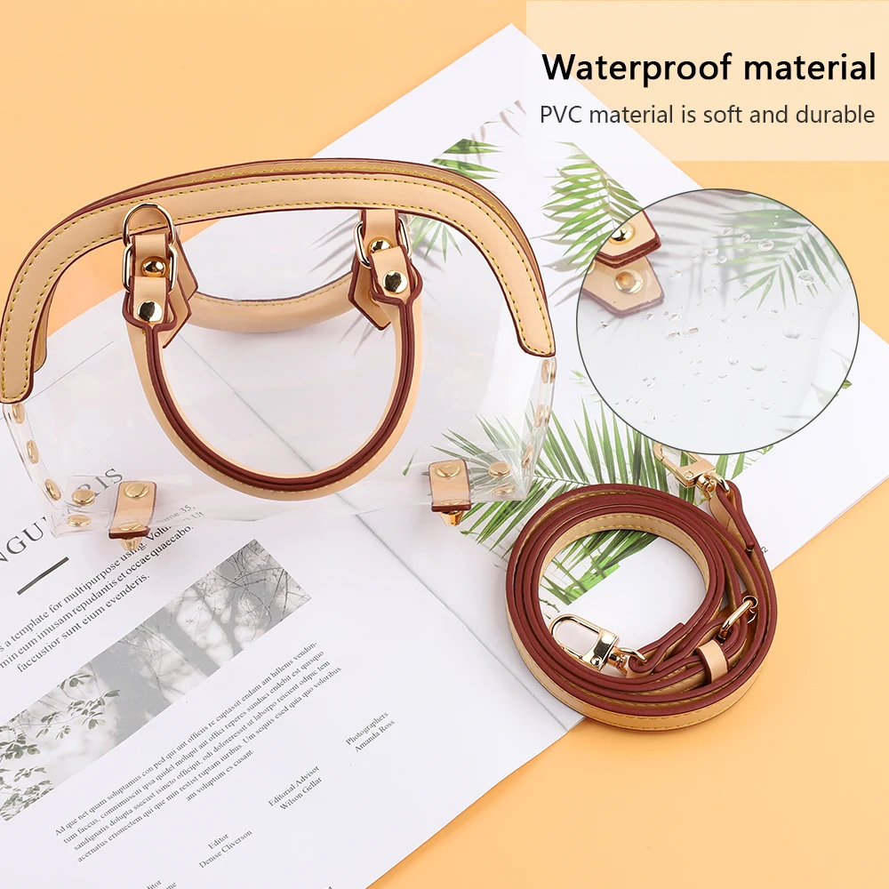 Sac à Bandoulière Composite En PVC Pour Femmes, Sac à Bandoulière Transparent De Couleur Unie, Imperméable, Durable, Résistant Aux Rayures, Sac à La Mode