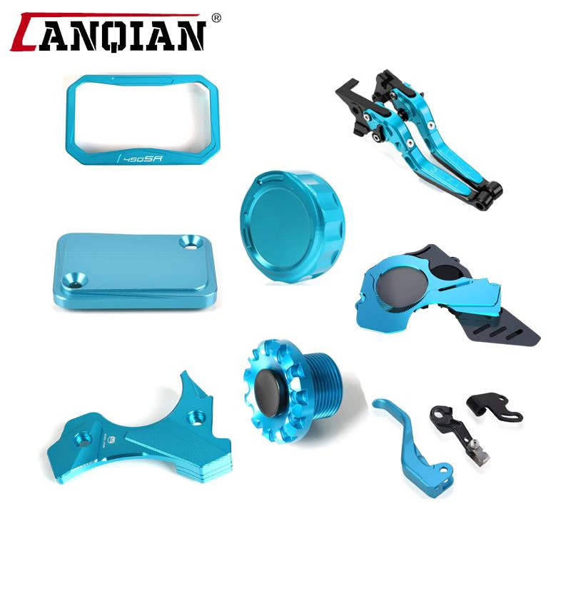 

For CFMOTO 450SR 2022 450SS 2023 2024 Accessories Brake Clutch Lever Radiator Guard Brake Fluid Reservoir Caps Windshield Screen