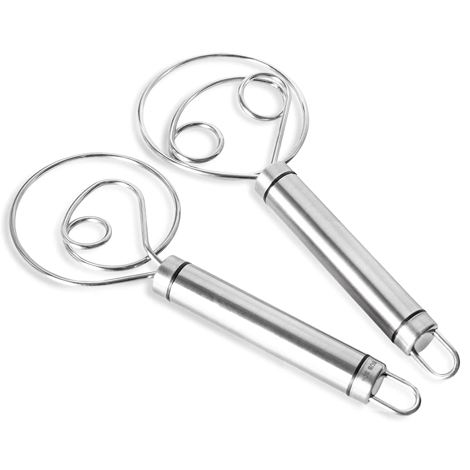 

Датский венчик для теста, 2 упаковки, премиальный голландский венчик из нержавеющей стали, большой ручной миксер, ручной блендер для хлеба для выпечки, пиццы