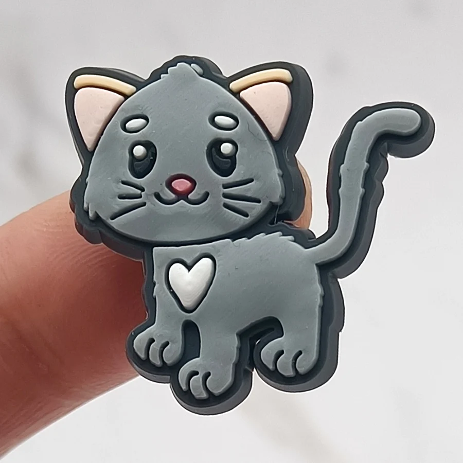 Single Sale Cartoon Animals PVC Shoe Buckle Accessories Funny DIY Cat Dog Rabbit Shoe Decoration Jibz For Crocs Charms Kids Gift