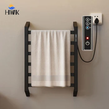 ห้องน้ําไฟฟ้าเครื่องทําความร้อนชั้นวางผ้าขนหนูสมาร์ท Thermostatic Timing ราวแขวนผ้าไฟฟ้าสแตนเลสผ้าเช็ดตัวอุ่นสําหรับห้องน้ํา 1