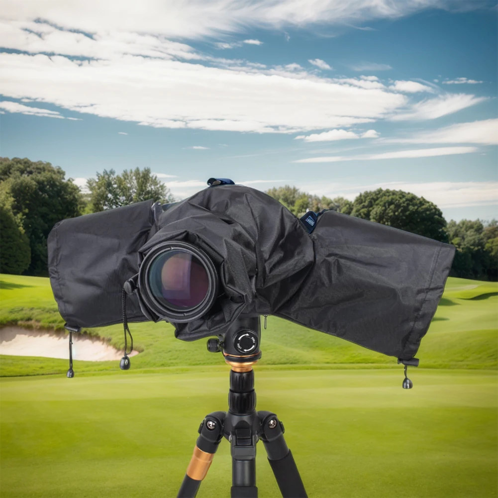 Waterproof Camera Rain Cover Rain Dustproof Raincoat Protector Black Rain Covers for Canon Nikon Sony Panasonic Fuji DSLR Camera