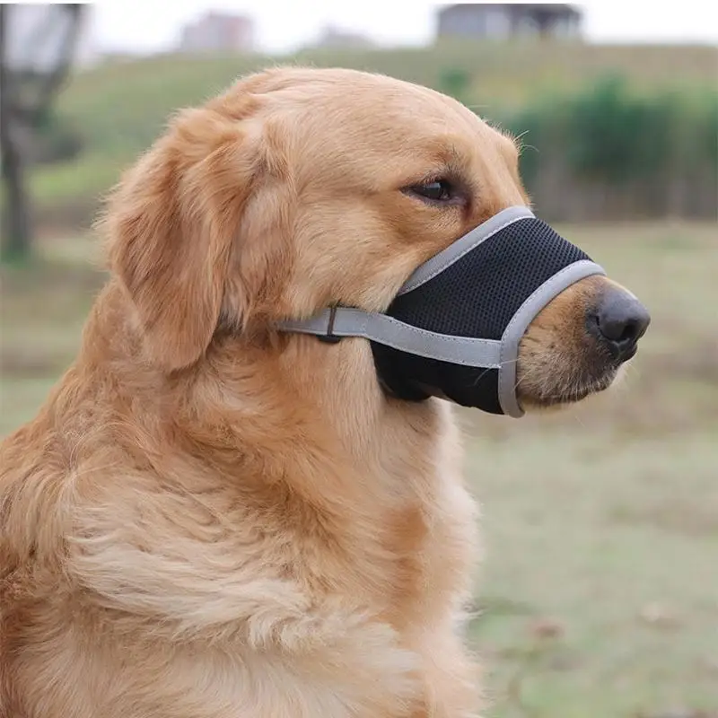 Pet Mask Dog Mouth Cover Breathable Mesh Pet Mouth Cover Anti barking and Anti biting