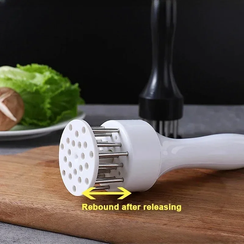 Stainless Steel Kitchen Steak Hammer Loose Meat Needle Household Pork Chop Tie Hole Tendon Breaker Tool Food Cooking Meat Tools