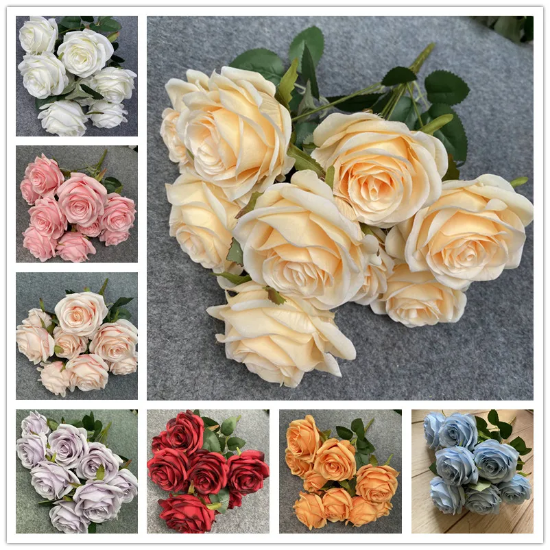 Hyxodjy 40 Pezzi Teste Di Fiori Artificiali,Artificialiori Finti Per Decorazioni Rose Finte Teste Di Fiori Artificiali Mini Fiori Di Seta Colorati - Foto 2
