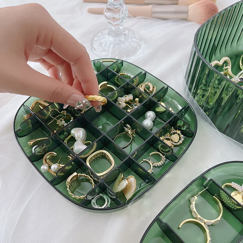 

Simple Transparent Plastic Storage Box Jewelry Box Earring Storage Box Adjustable Jewelry Bead Earring Box Storage Box
