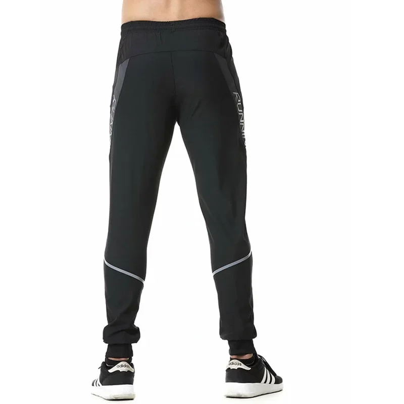 Men Running Pants Sport Pants zipper Reflective Football Soccer Sporting pant Training jogging Gym Trousers