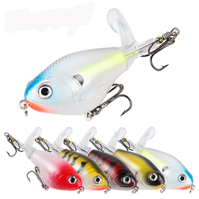 1Pcs Whopper Plopper Fishing Lure 16g Topwater Pencil Artificial Hard Bait  Bass Soft Rotating Tail Wobblers Fishing Tackle