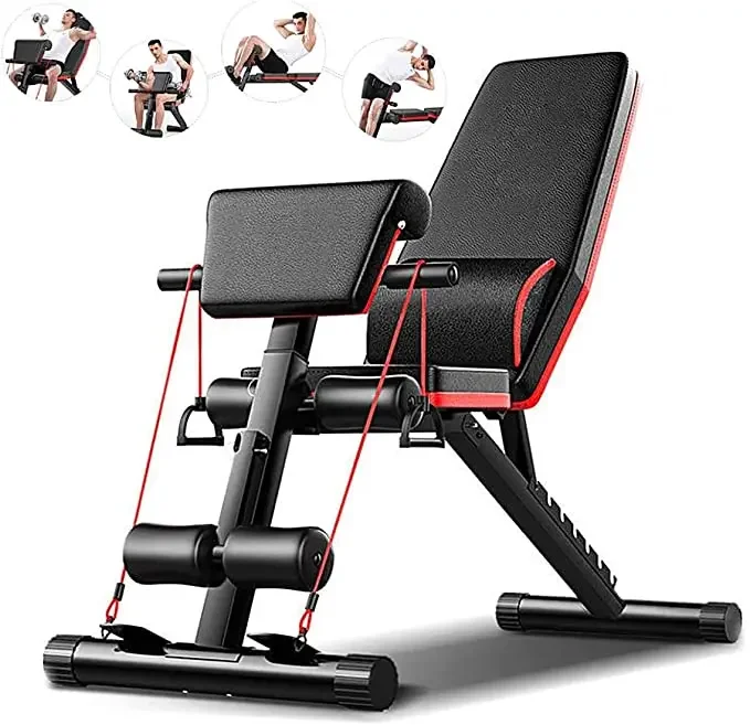 Multifunctional Adjustable Gym Workout Sit Up Weight Fitness Exercise Work Bench Set