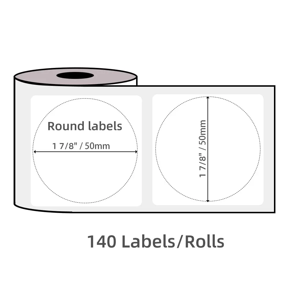[Blue Colorful Labels] M110/M221/M220/M120/M200 6 Rolls Square Colorful Adhesive Labels | 50x50mm, 140 Labels