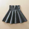 Autumn Winter Knitted Skirt High-waisted Pleated Skirt Casual Versatile Girl's Skirt Elasticated Waist High-elastic Skirt