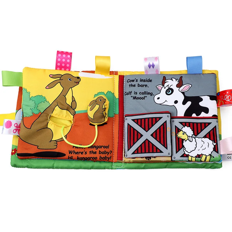 Montessori Baby Books Dinosaur Learning Education English Books Infant Strollers Baby Toy 0 6 Months Babies Games Toy 5