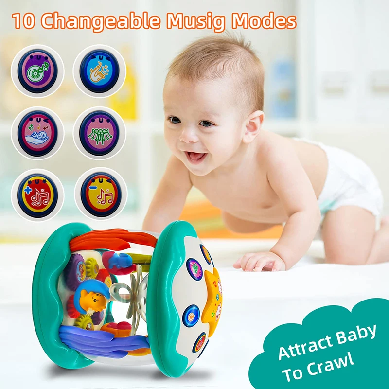 Jouets bébé 1-3 ans bébé projecteur rotatif de lumière océanique jouets  musicaux Montessori jouets sensoriels