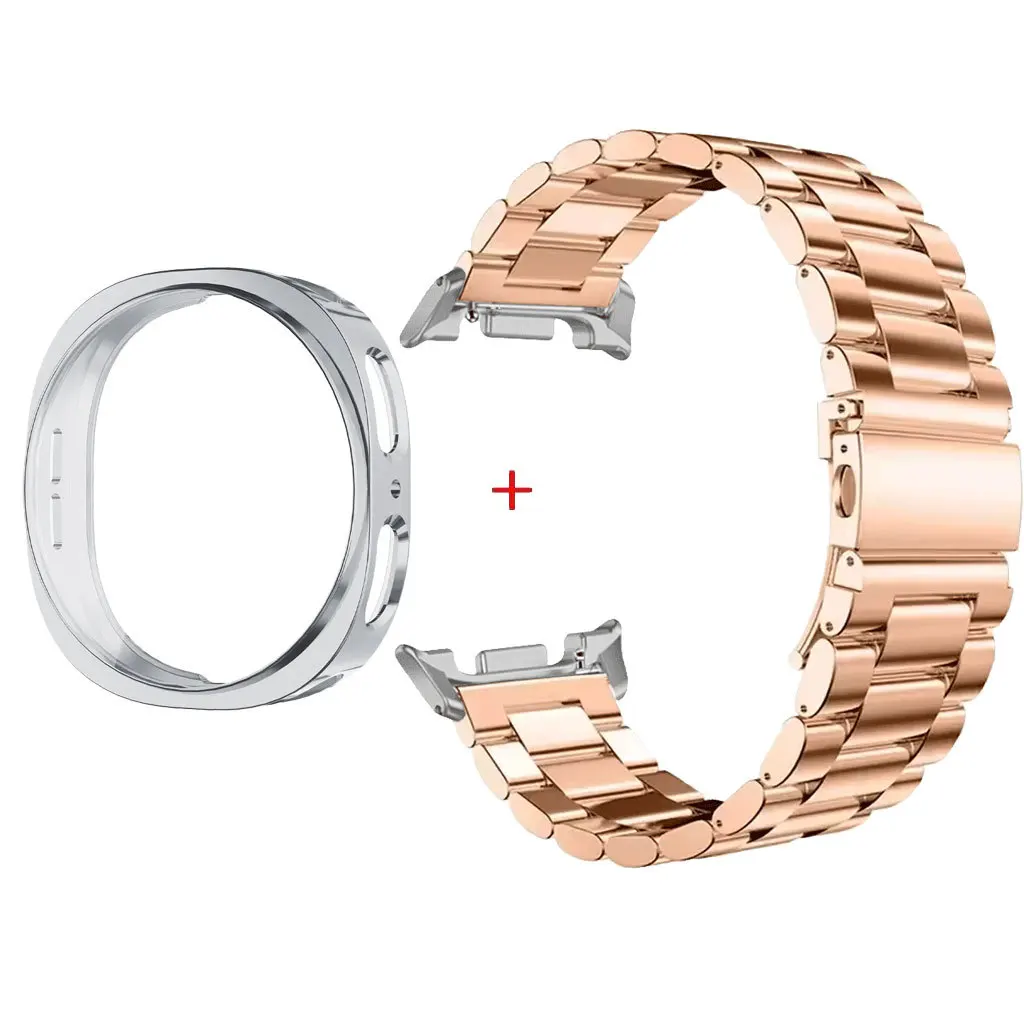 Luxury Stainless Steel Metal Strap with Full Coverage Case - Premium Bracelet Accessory