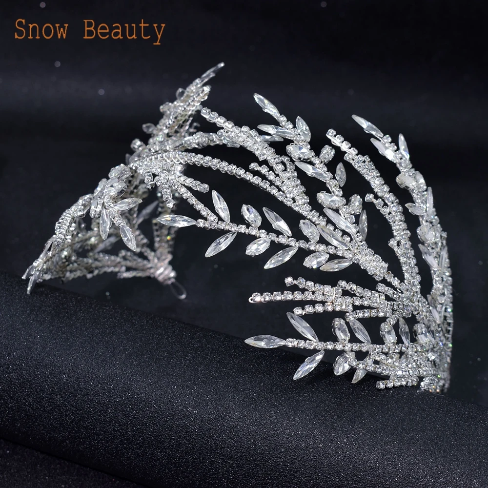 DZ058 Bridal Headwear Fashion Wedding Crown Birthday Tiara Bridal Jewelry Rhinestones Wedding Headband for Bride Headpiece