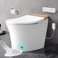 Smart Toilet Bidet Toilet Foot Sensor Flush Heated Seat Multi Function Remote Control Soft Closing Seat Smart Bidet Automatic 1