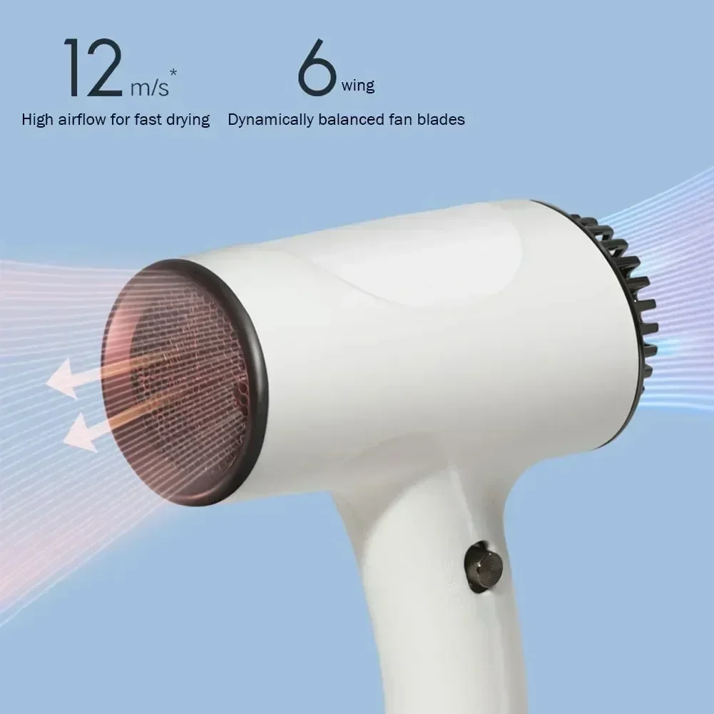Portable Wireless Mini Hair Dryer 2600mAh USB Rechargeable Powerful Wind Anion Handy  Blow Dryer For Travel/Ourdoor Cordless 4