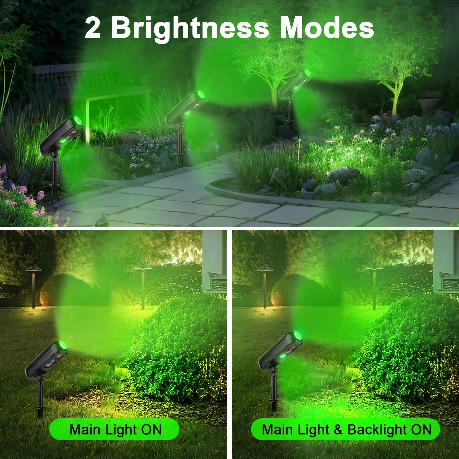 Garden Decoration Lamps Outdoor Solar Spotlights IP65 Waterproof Adjustable Solar Landscape Spotlights 2 Modes Uplights for Trees Garden Pathway