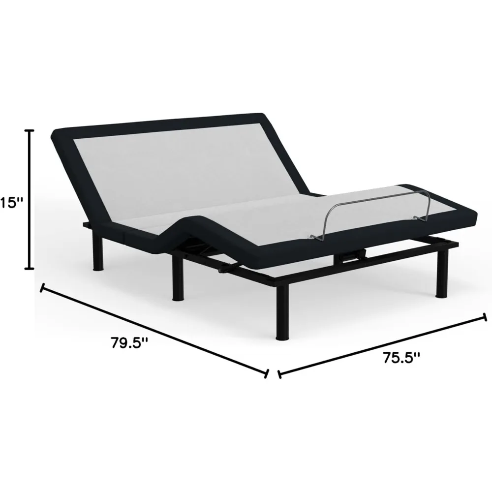 Adjustable Bed Base Frame with Head and Foot Incline, Wireless Remote Control, Easy Assembly, and 10 Year Warranty 2