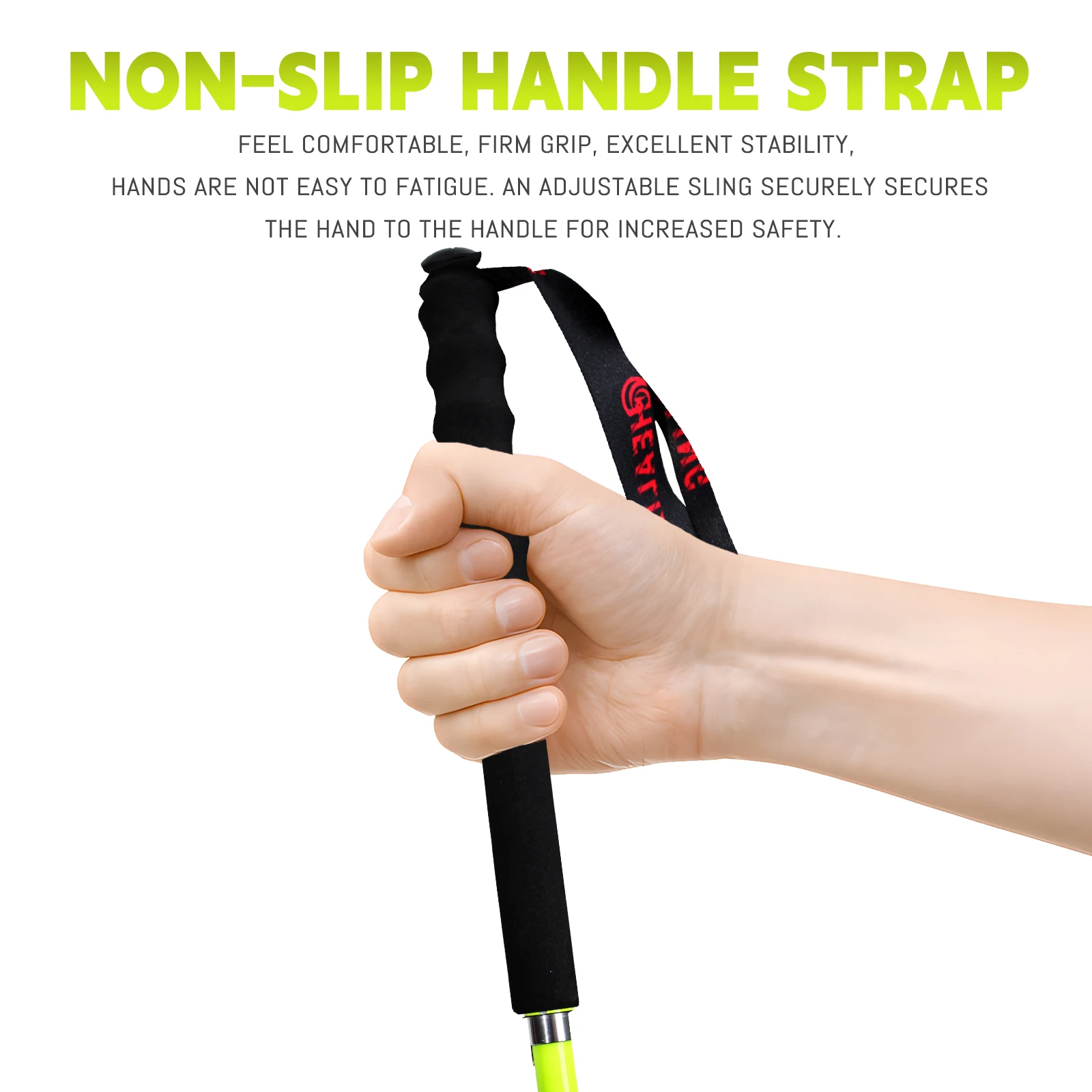 OKHEALING Black Tech T700 Ultra Carbon Trekking Poles Sticks Hiking Poles Walking Sticks Lightweight Folding Hiking Accessories 4