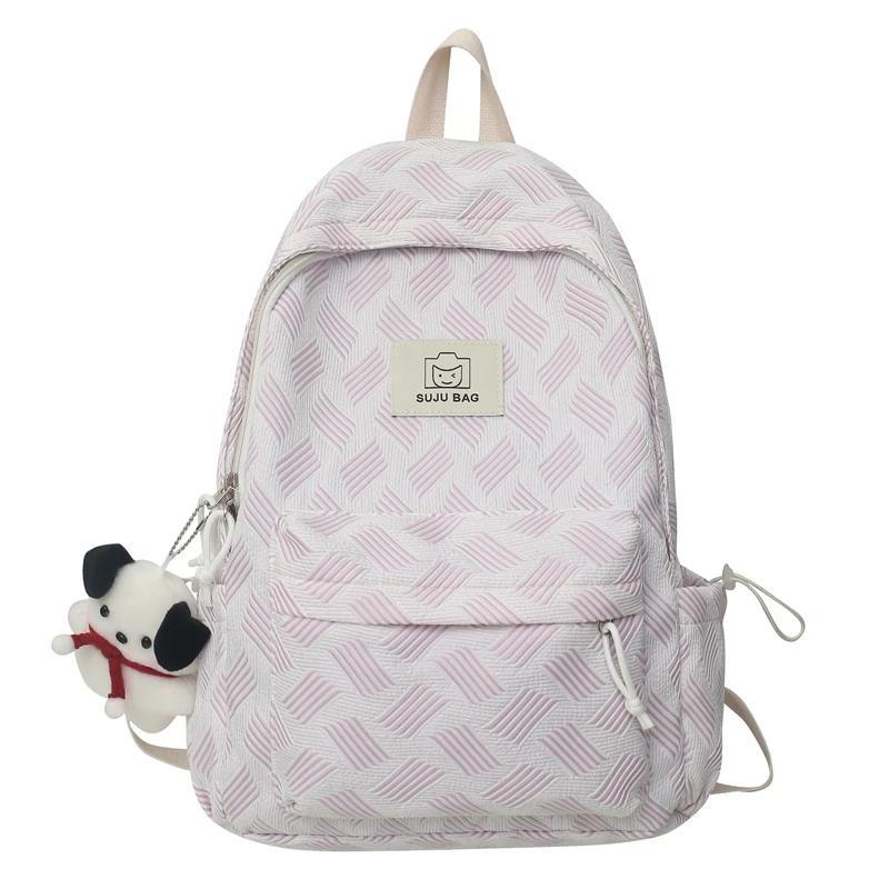 

Kawaii Nylon Waterproof Printing Travel Laptop Book Bag For Teenage Girls Multi Pockets New Kawaii Backpack Women Mochila