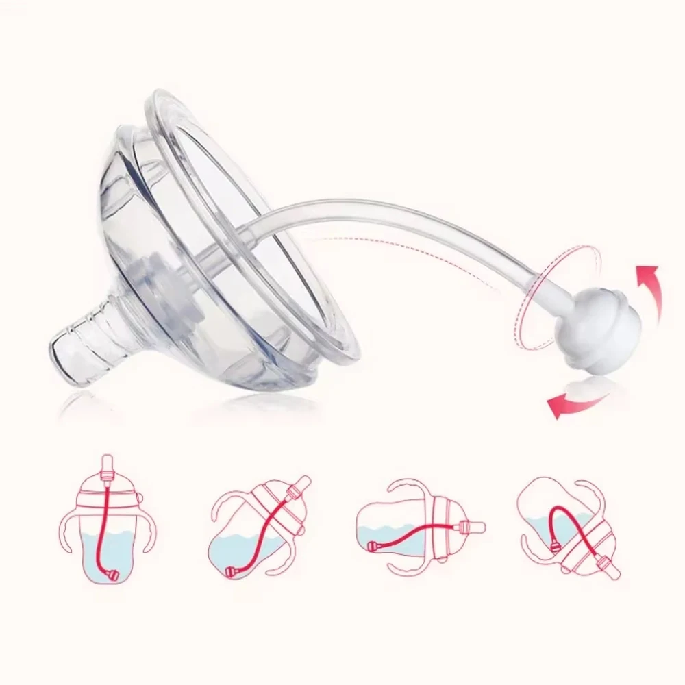 1Pcs baby bottle with handle 150/240ml nano silver wide mouth bottle newborn feeding silicone bottle BPA free water bottle milk bottle feeding bottle