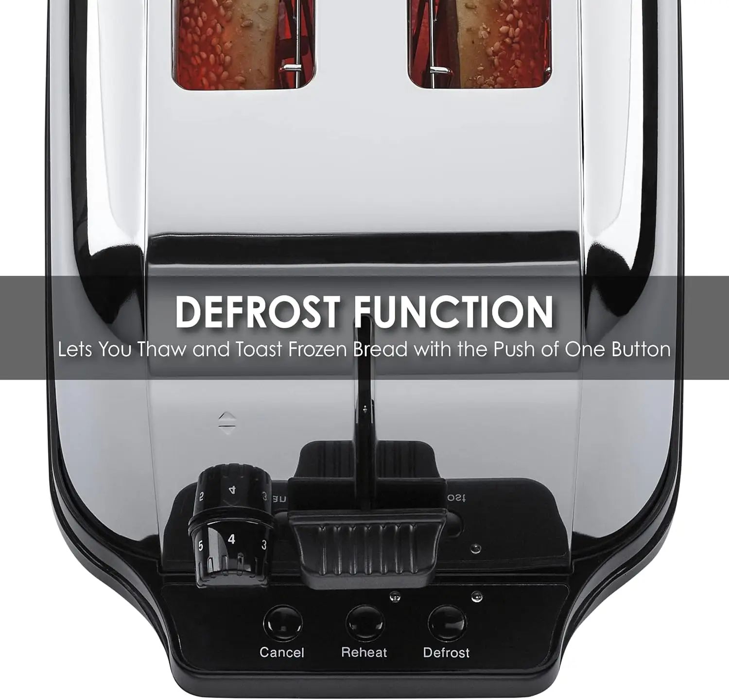 4 Slice Extra Long Slot Light Duty Pop-Up Toaster, 120V, 5-15 Phase Plug 6